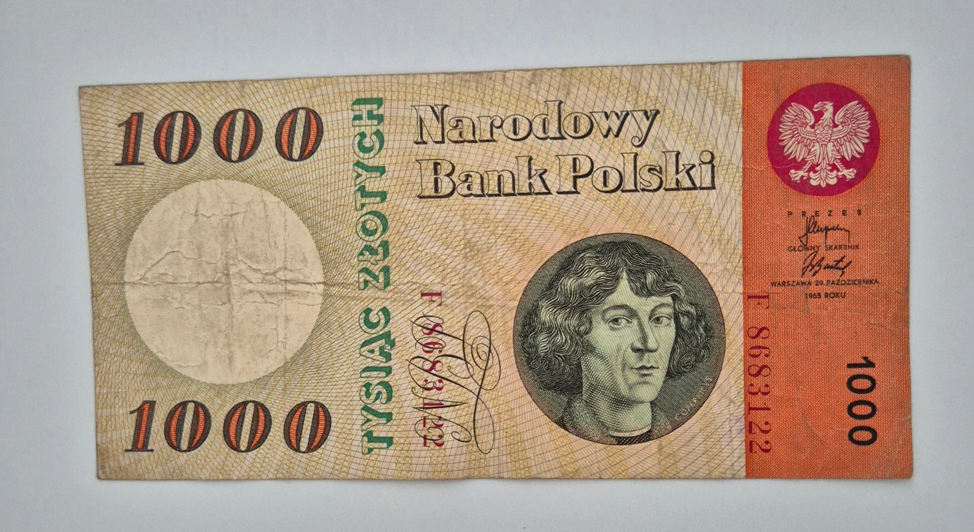 1000 złotych 1965 (Mikołaj Kopernik)