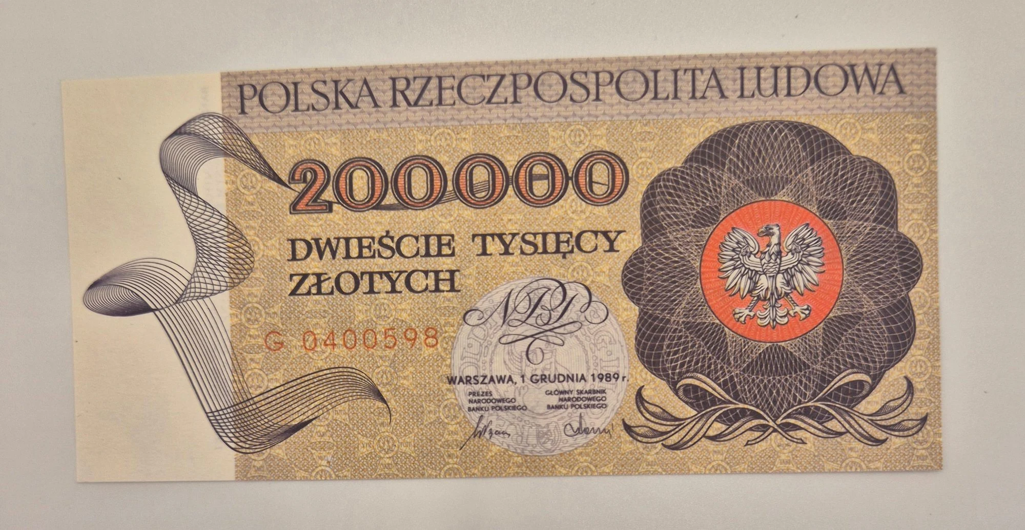 200 000 złotych 1989