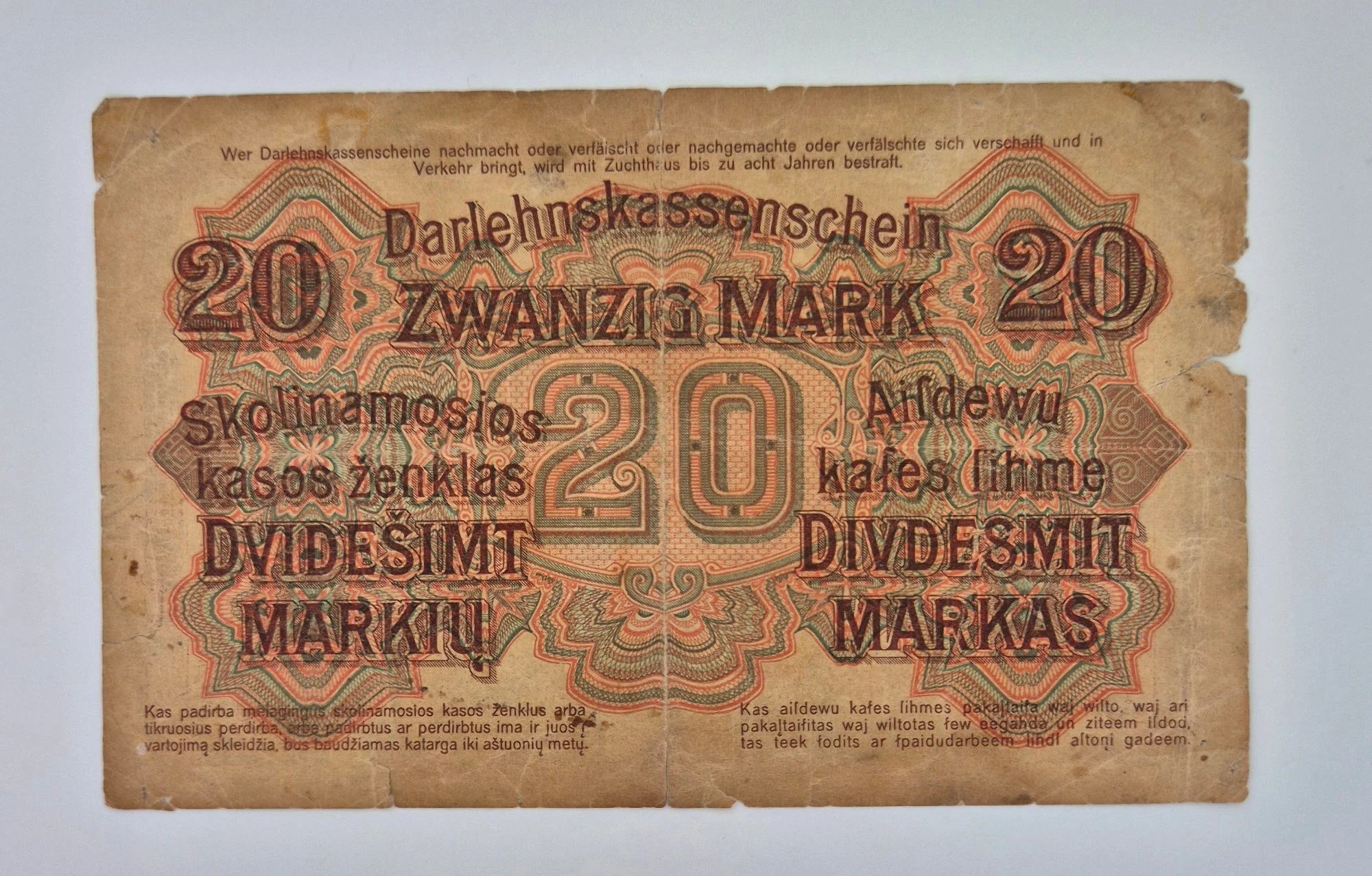 20 marek 1918, Okupacja Niemiecka Kowno