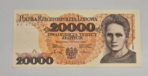 20 000 złotych 1989 (Maria Skłodowska-Curie)